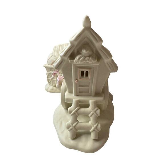 Dept 56 Snow Bunnies My Woodland Wagon Parked in Robins Nest Thicket in Box - Picture 8 of 11